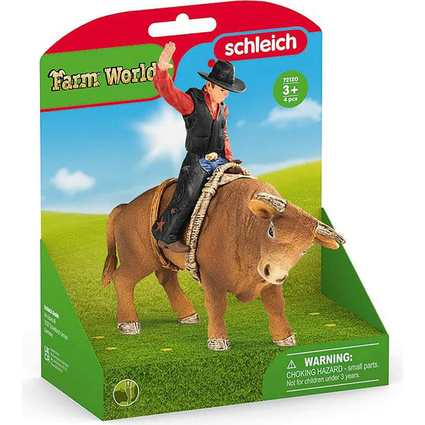 Schleich Farm World: Cowboy With Bull - Rodeo Figure Playset