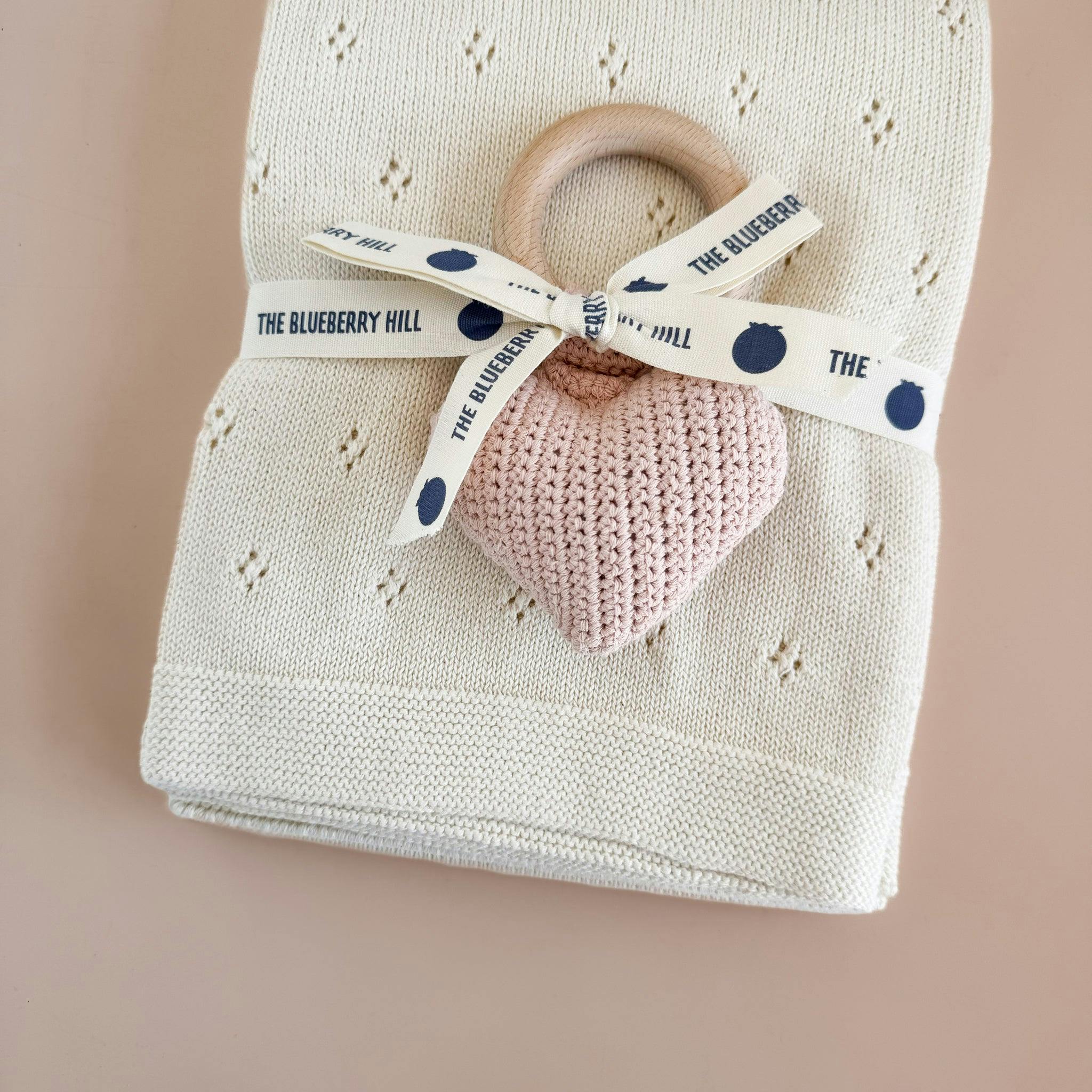 Heirloom Pique Blanket, Cream | Organic Cotton