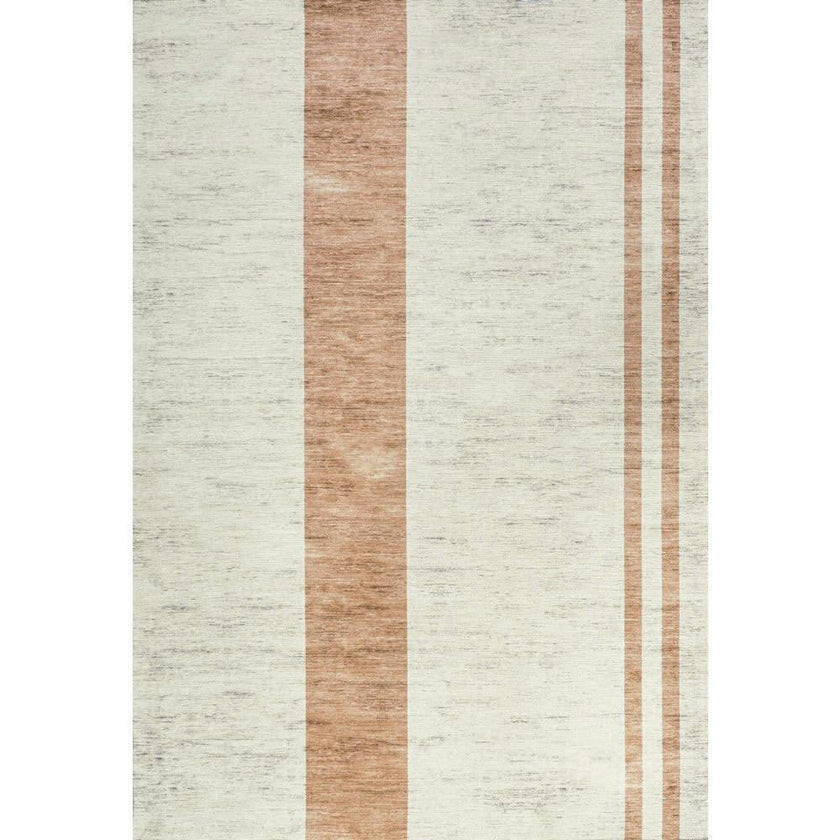 Raita Modern Distressed Stripe Machine-washable Area Rug