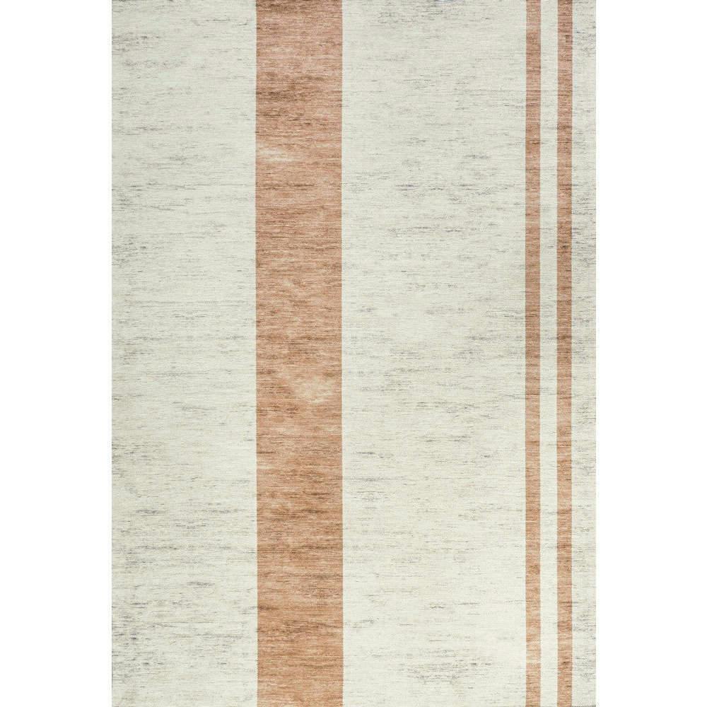 Raita Modern Distressed Stripe Machine-washable Area Rug