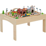 Preschool Play Lab Kids 85-pc. Wooden Train Table Play Set
