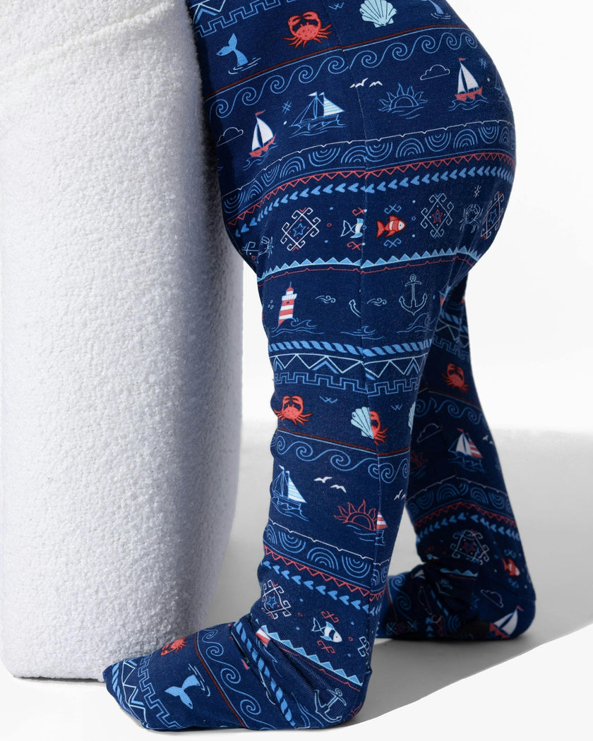 Sail Away Fair Isle Bamboo Convertible Footie