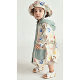 House Print Rain Hooded Poncho