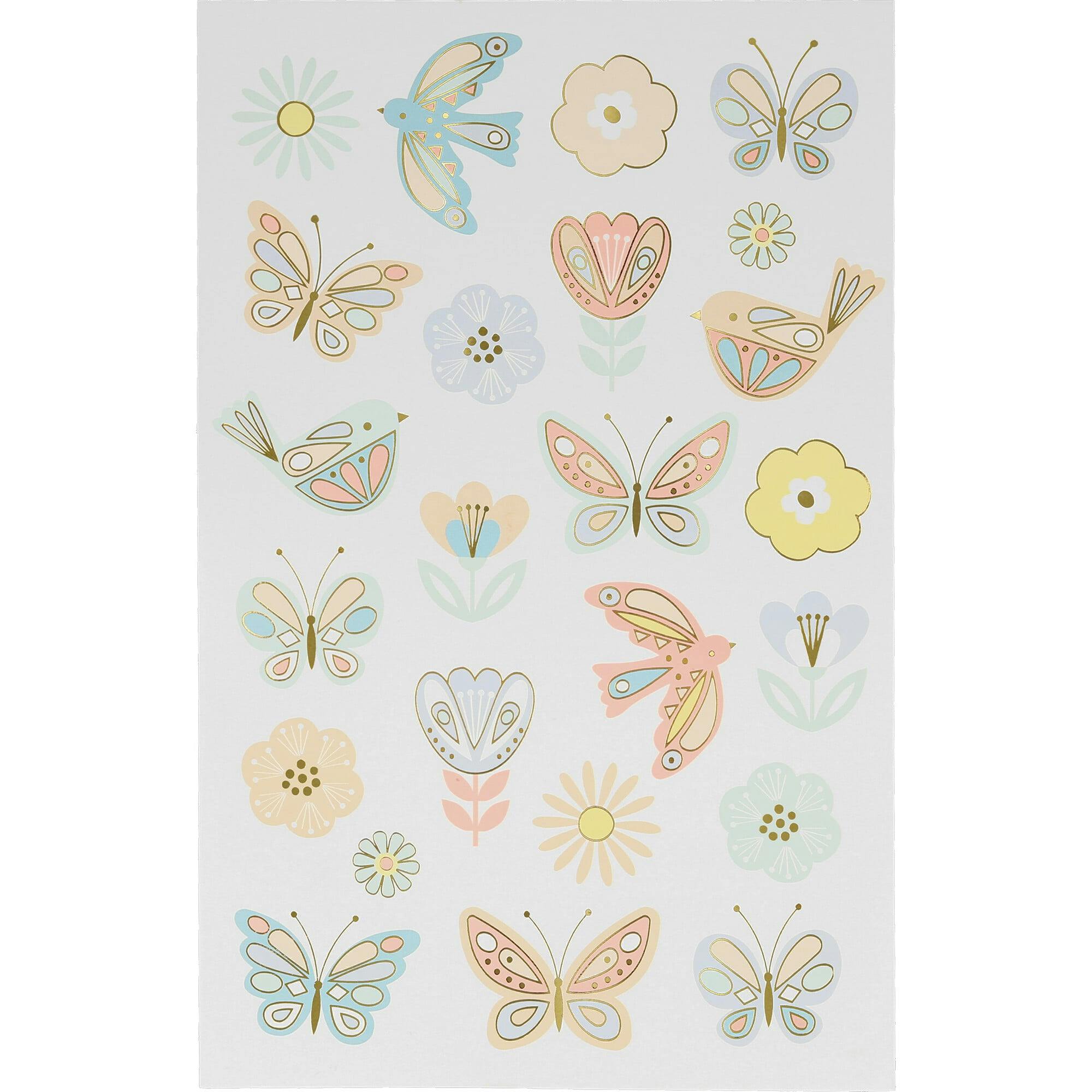 Birds & Butterflies Tattoo Sheets