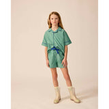 Bowling Shirt in Cucumber Stripe