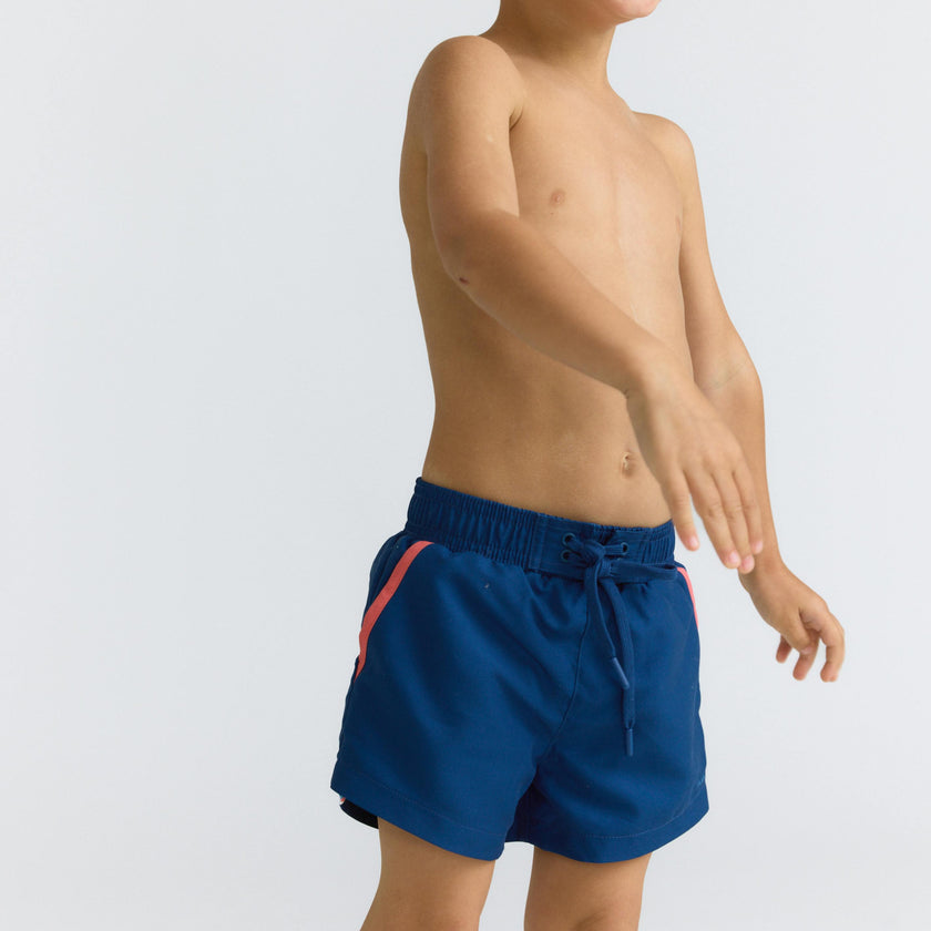 boys oyster blue stripe boardie