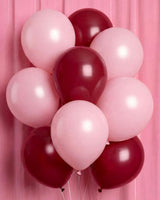 Burgundy + Pink Balloon Pack - 24 latex balloons