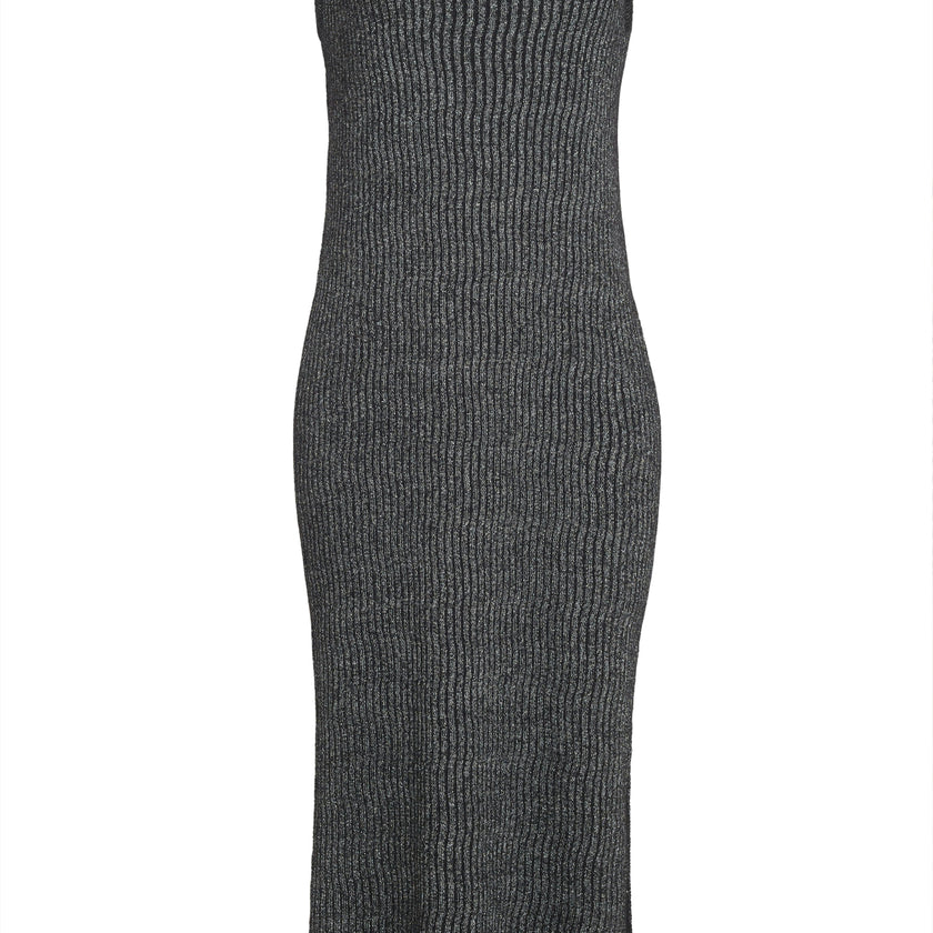 Women's Isla Lurex Wavy Rib Knit Long Tank Sweater Dress