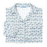 Hydrangeas Women's Button Front Long Pajama Set