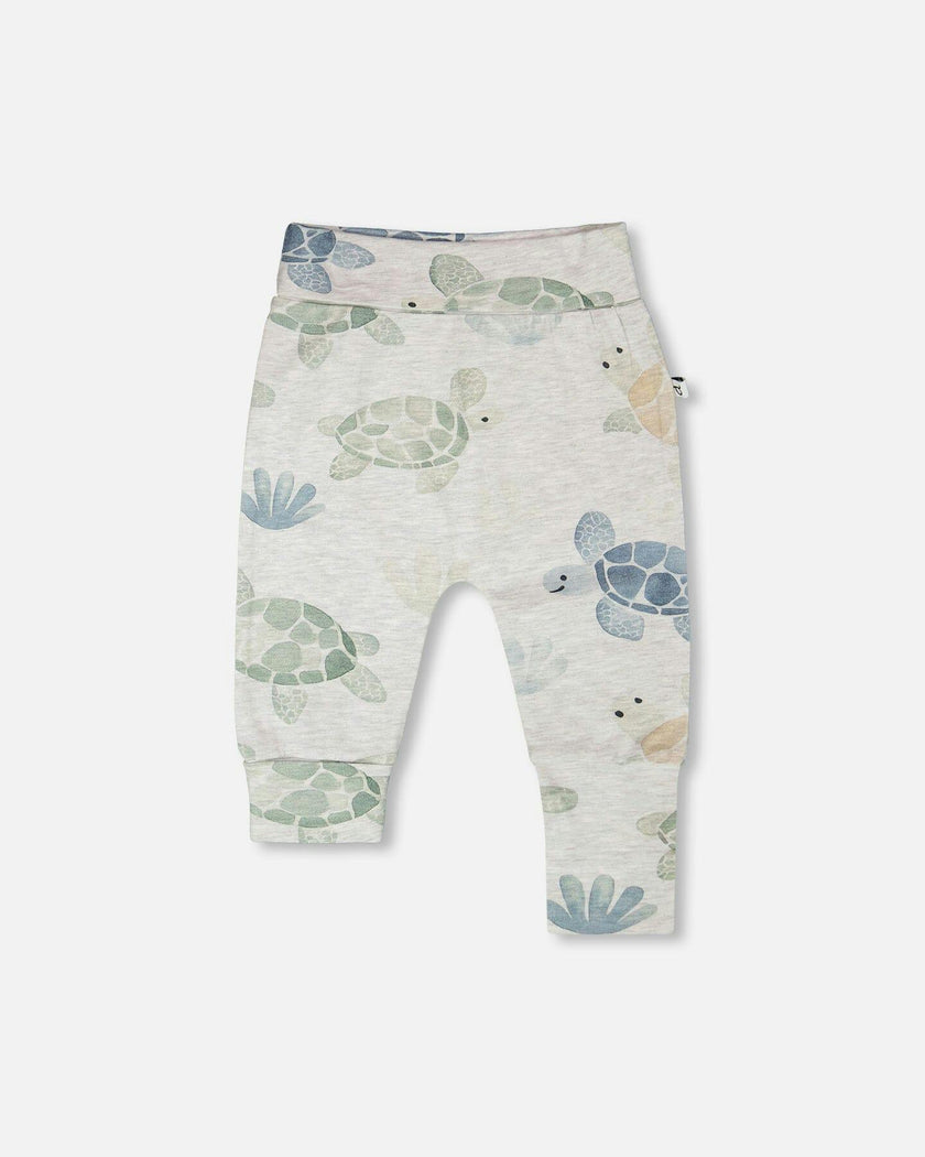 2 Pack Organic Cotton Jersey Evolutive Pants Medium Blue