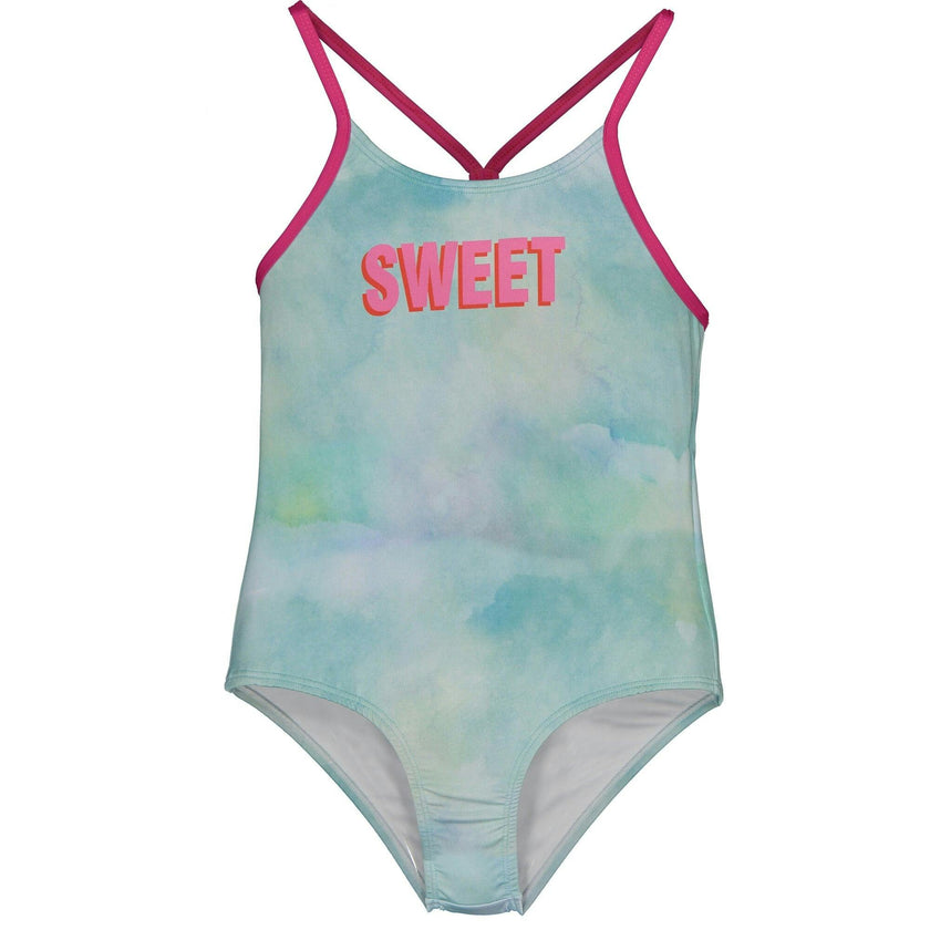 Sweet Tie-Dye One Piece Swimsuit, Multi