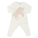 Prancing Applique L/S 2pc Set