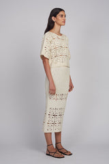 JANA CROCHET SKIRT | IVORY