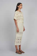 JANA CROCHET SKIRT | IVORY