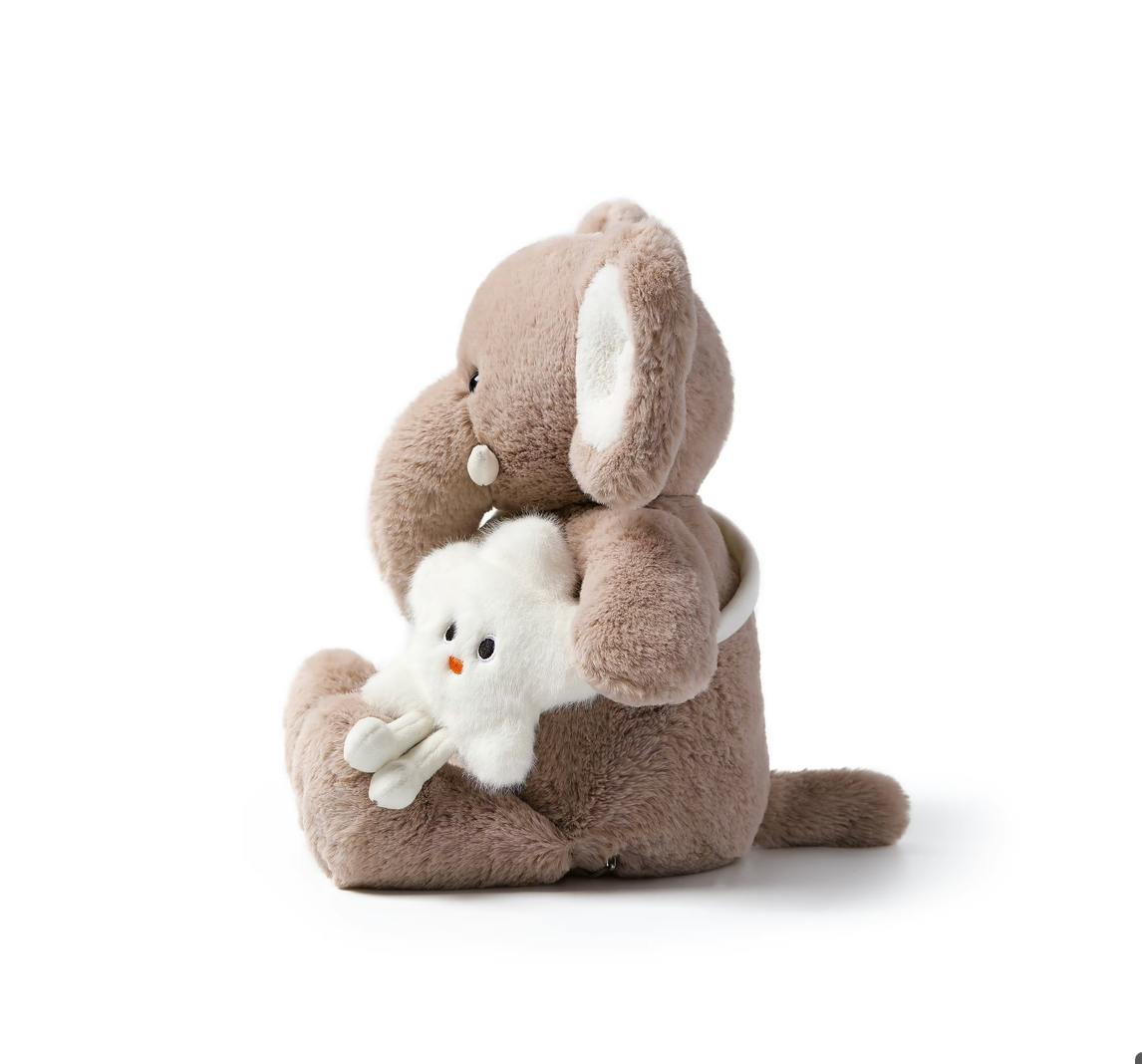 McHugs Oatmeal Star Bag Elephant Weighted Plush Animal 25cm