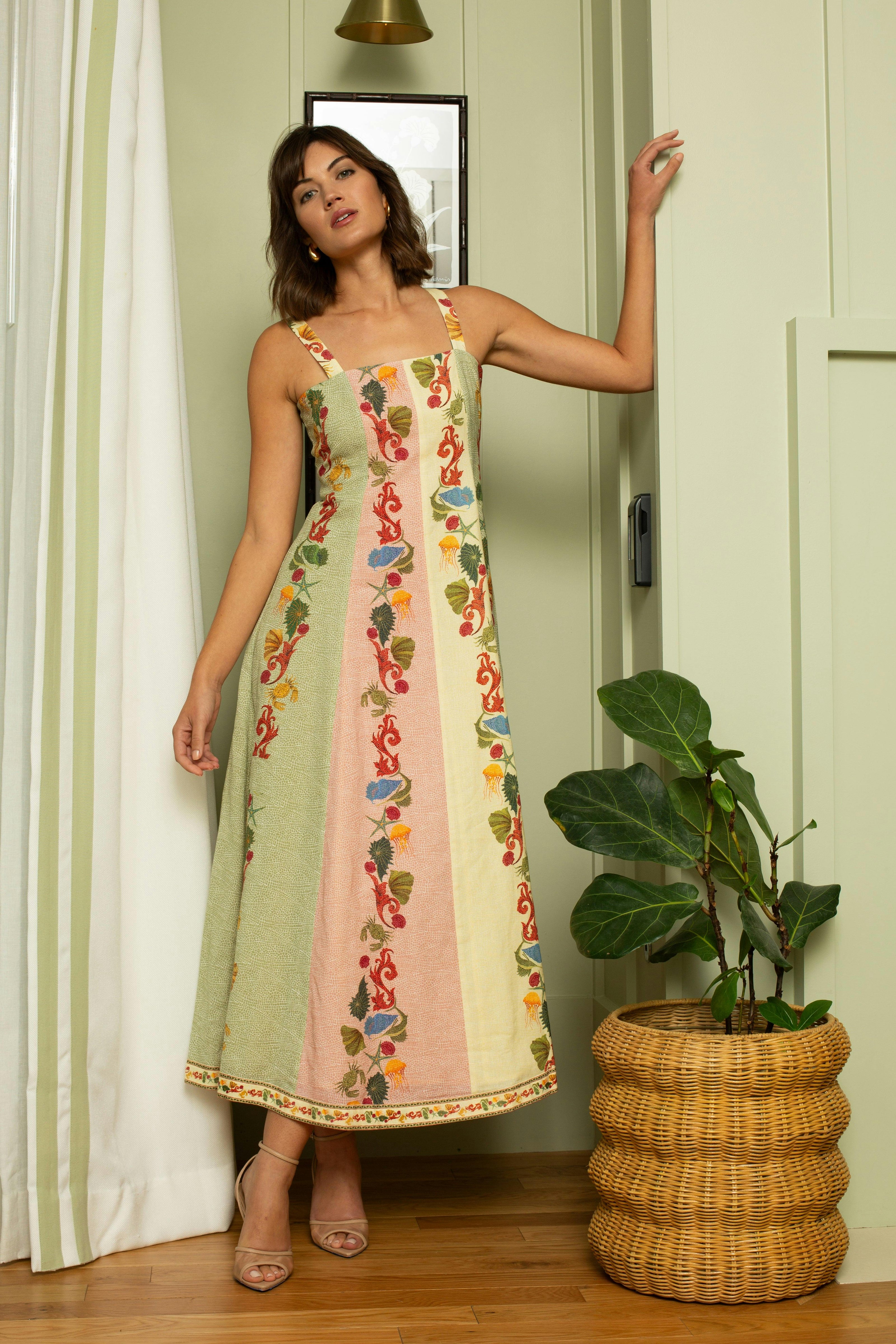 Loren Multi Shell Midi Dress