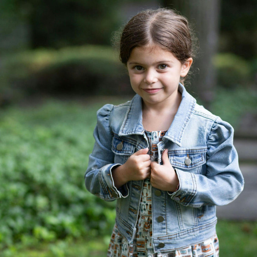 Puff Sleeve Denim Jacket