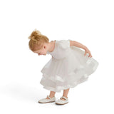 White Suttona Satin Bow Dress