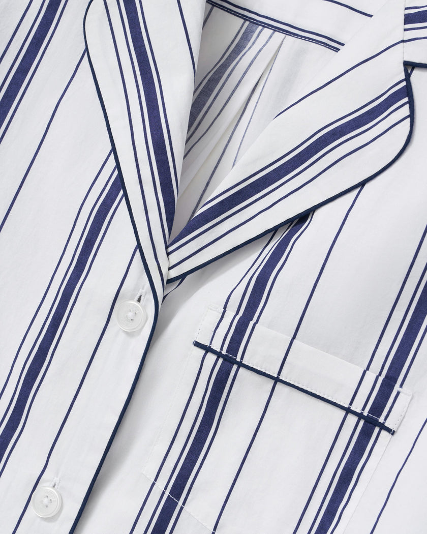 Women's Poplin Pajama Set in Parlor Stripe