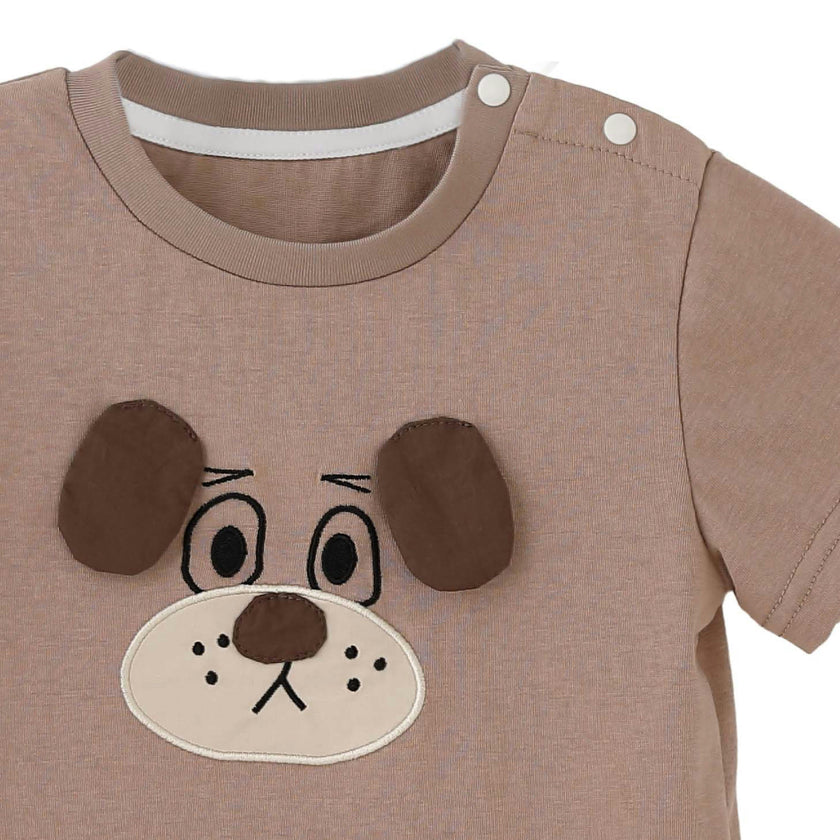 Brown Dog Stripe Set