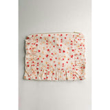 Sunset Petal Timeless Floral Ruffle Zipper Pouch