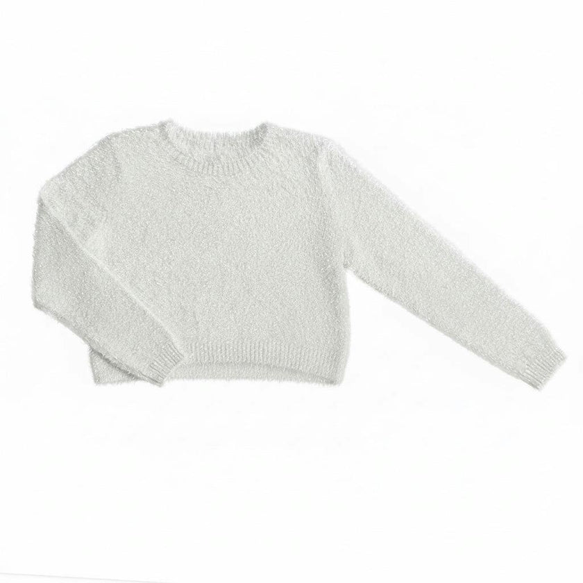 Silver & Gold Fuzzy Knit Sweater