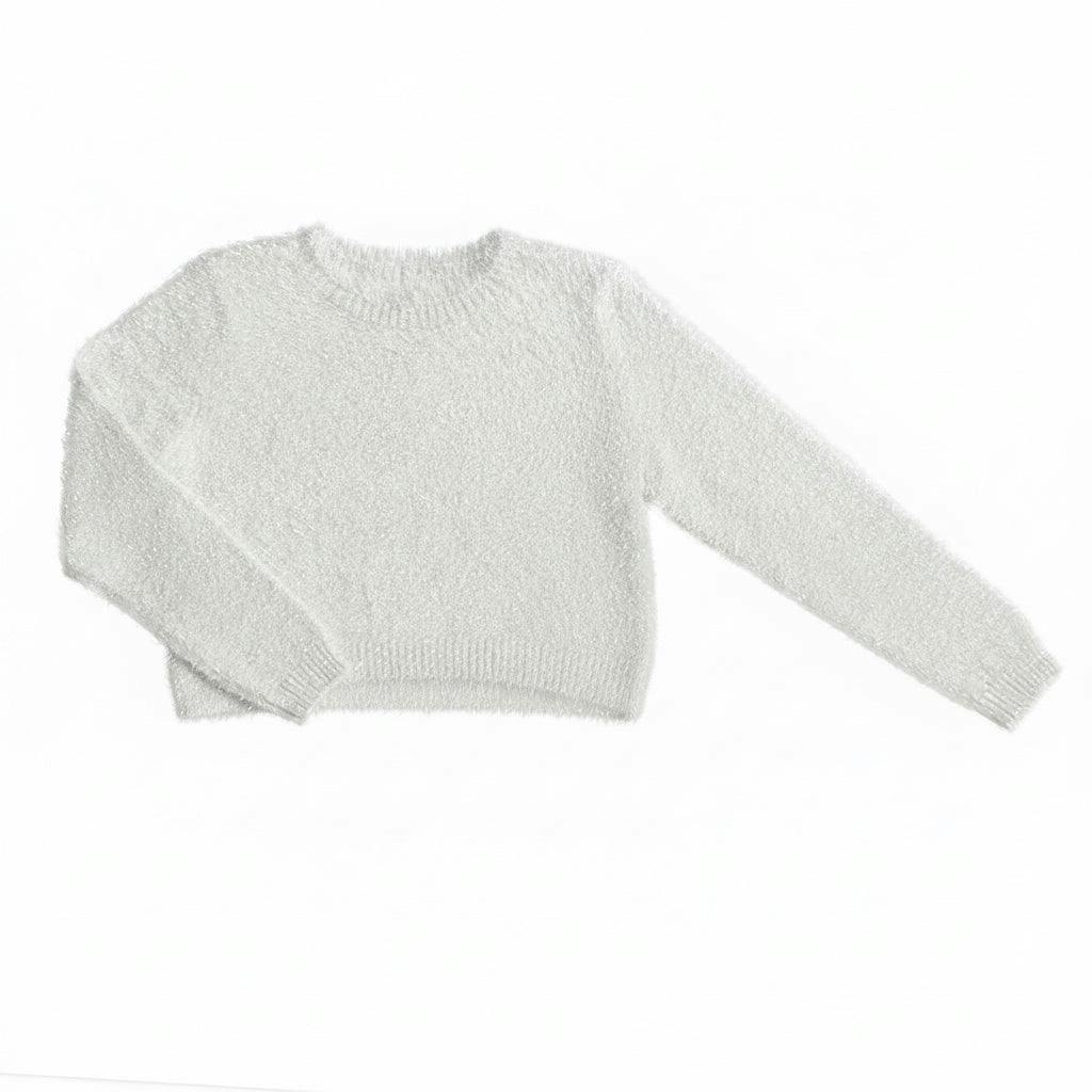 Silver & Gold Fuzzy Knit Sweater