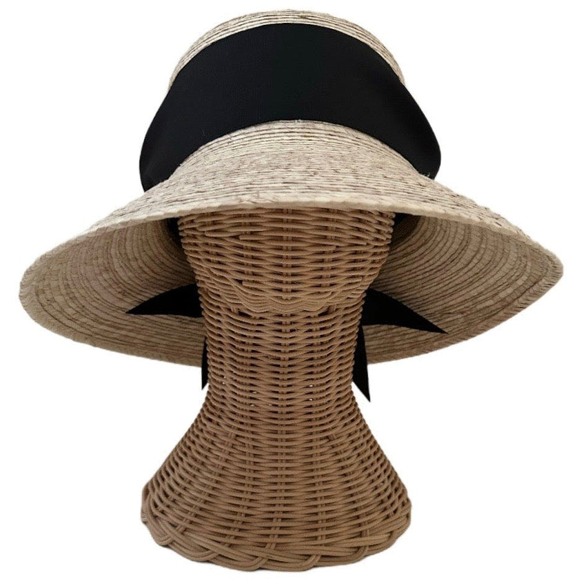 Clematis Bucket Hat (PreOrder Shipping June 15th) - Black Wide & Short Grosgrain Ribbon