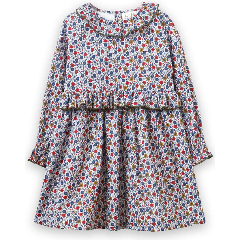 Ruffle Collar Long Sleeve Dress