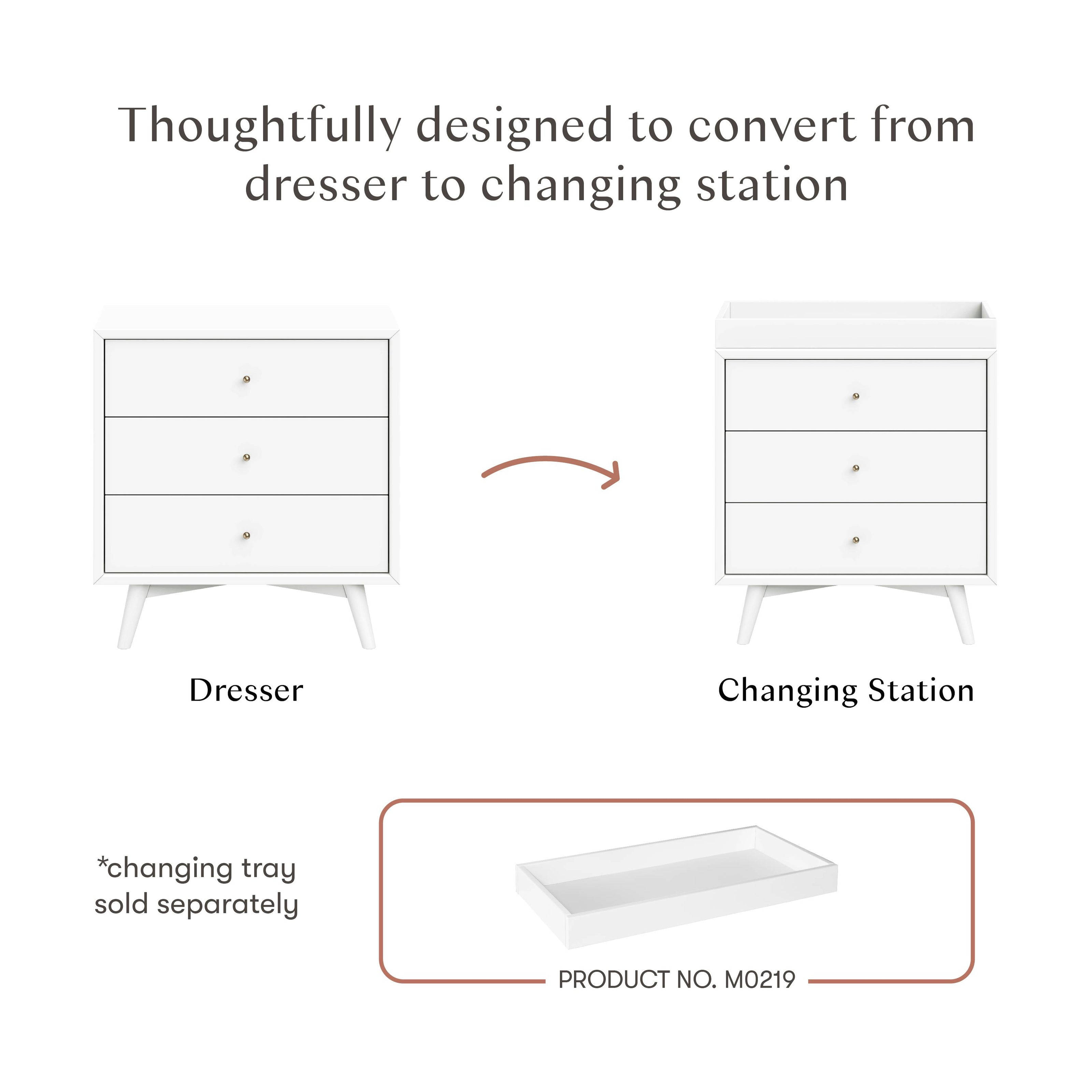 Palma 3-Drawer Compact Assembled Dresser (34