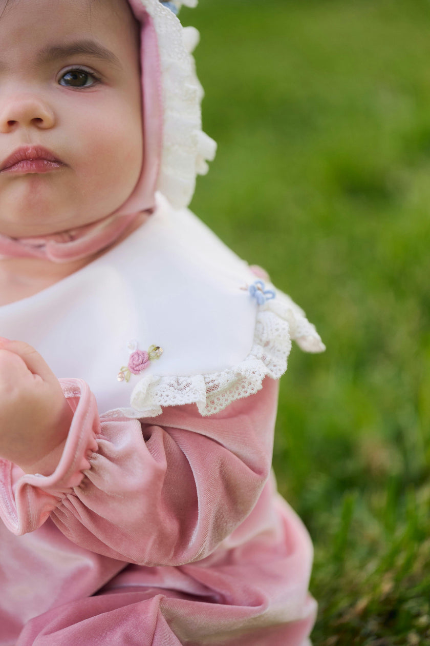 Lily Rose Pink Velvet Baby Set