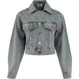 Crystal Bow Denim Jacket