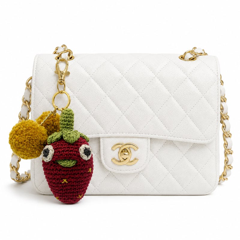 Charm Strawberry 100% organic cotton