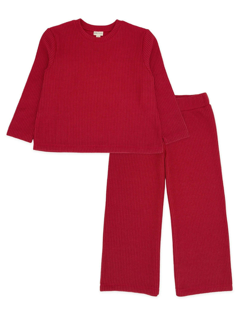 Woodland Sweater Knit Set - Red Velvet