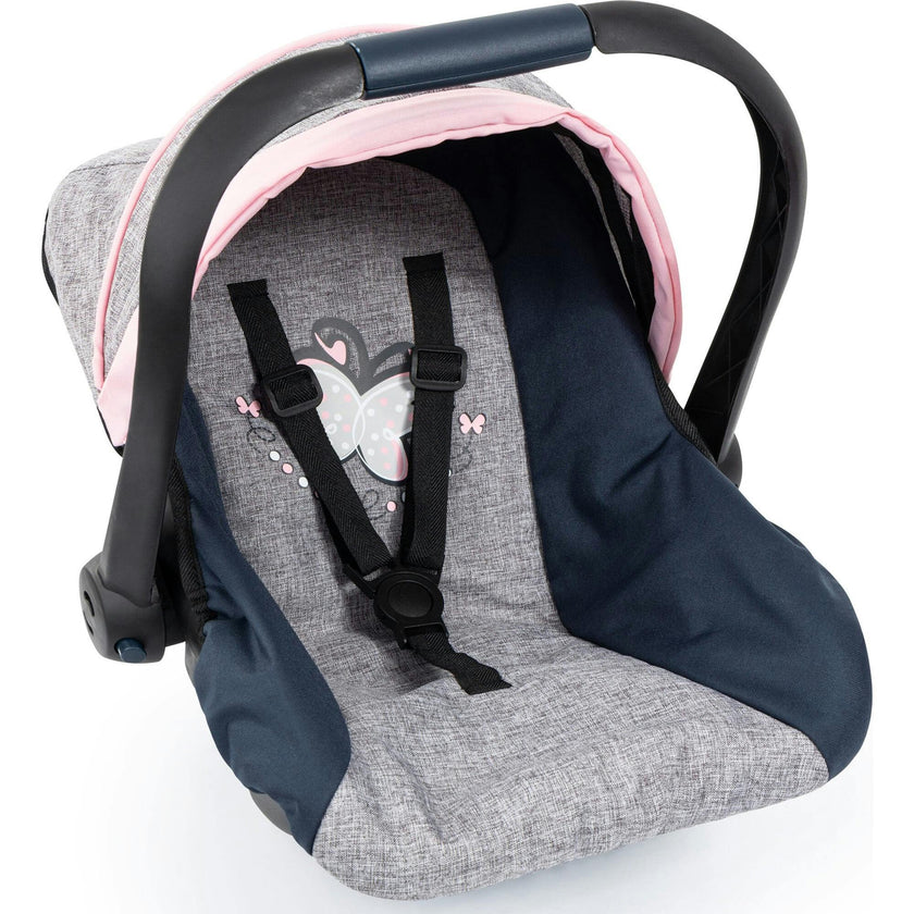 Design Dolls: Car Seat in Grey/Blue/Pink