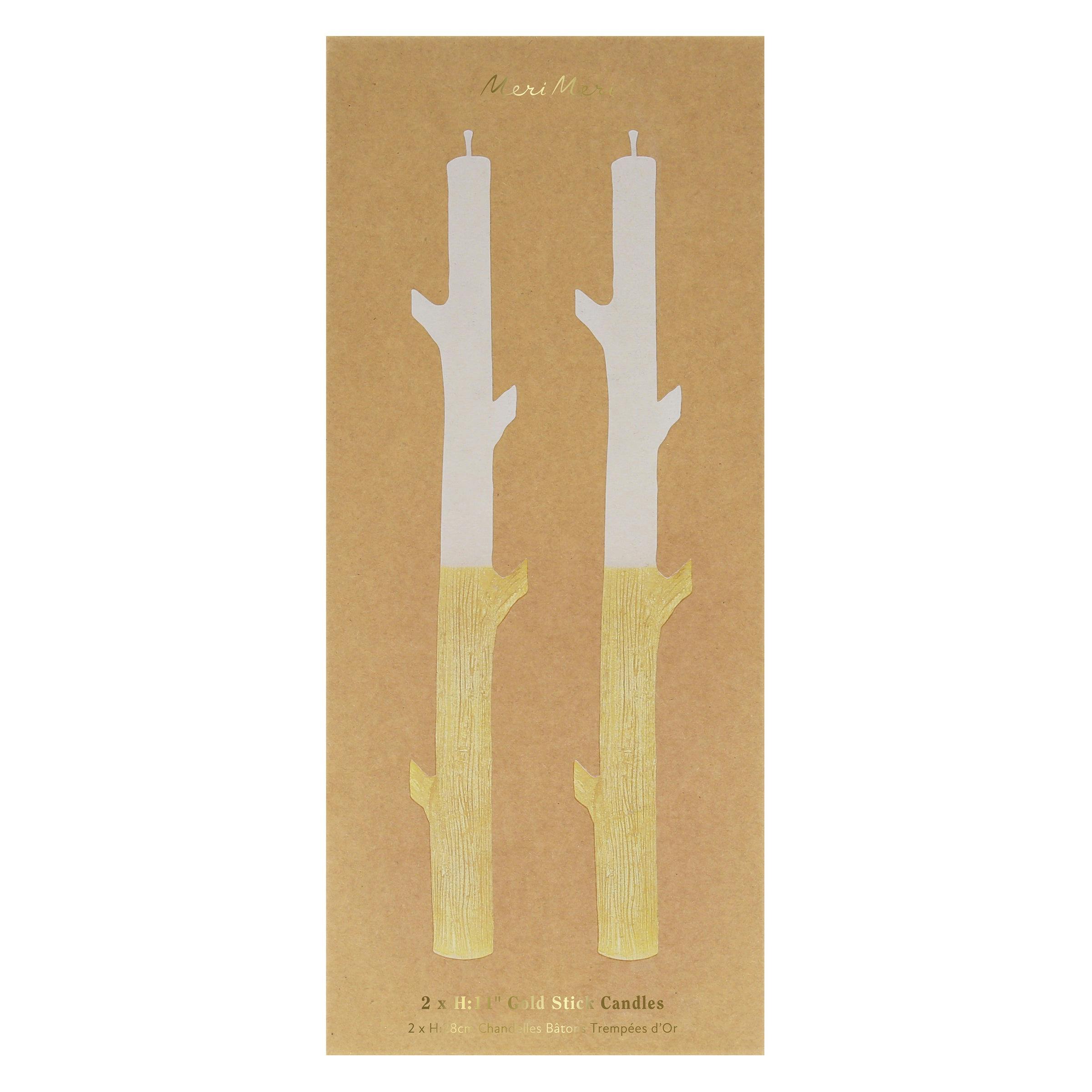 Gold Dipped Stick Candles