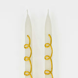 Gold Swirl Taper Candles