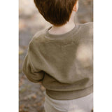 Teddy Fleece Dropped Shoulder Sweatshirt, Green