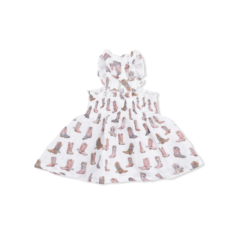 Cowgirl Boots - Smocked Top with Bloomer