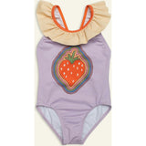 Recycled Strawberry Ruffle One Piece