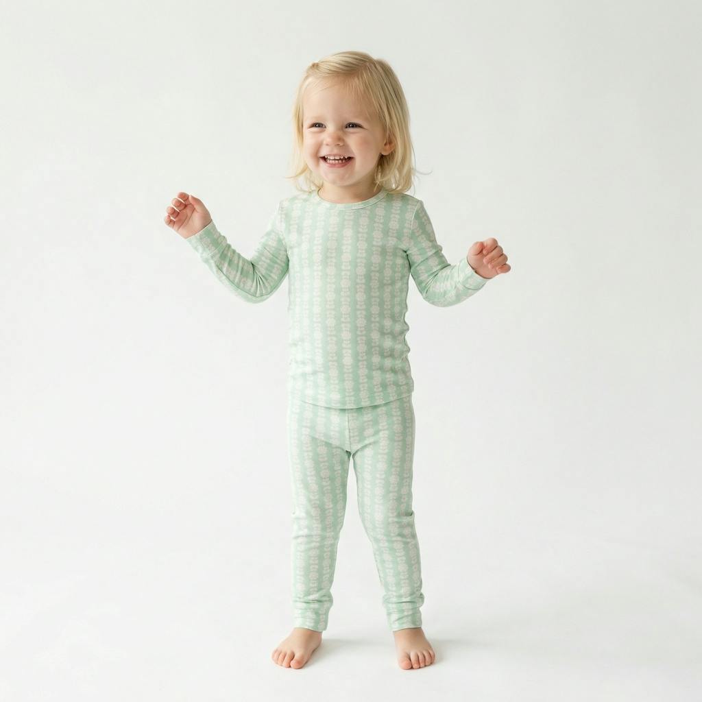 Mint Meadows Bamboo Toddler Pajama Set
