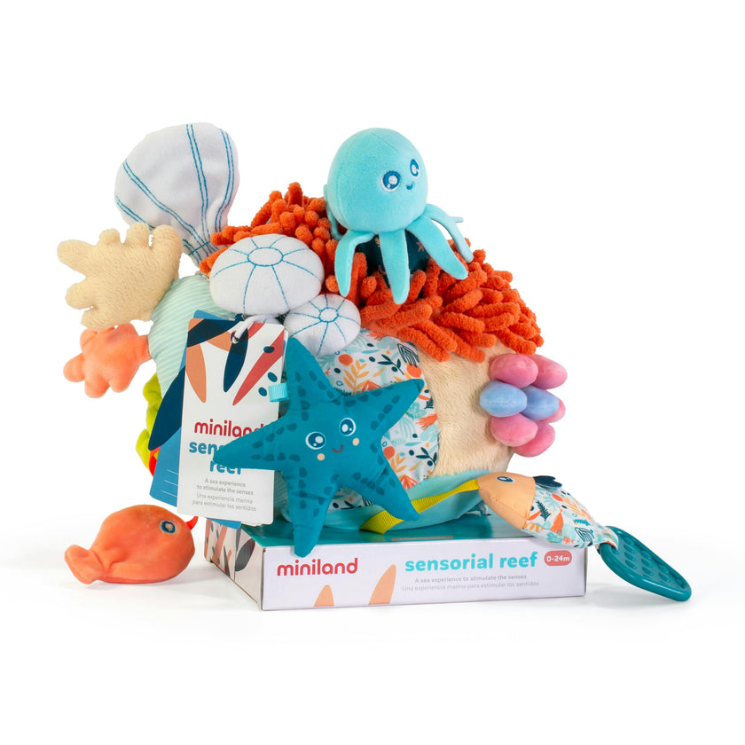 Sensorial Reef Plush Ocean Themed Baby Toy with Teething Elements