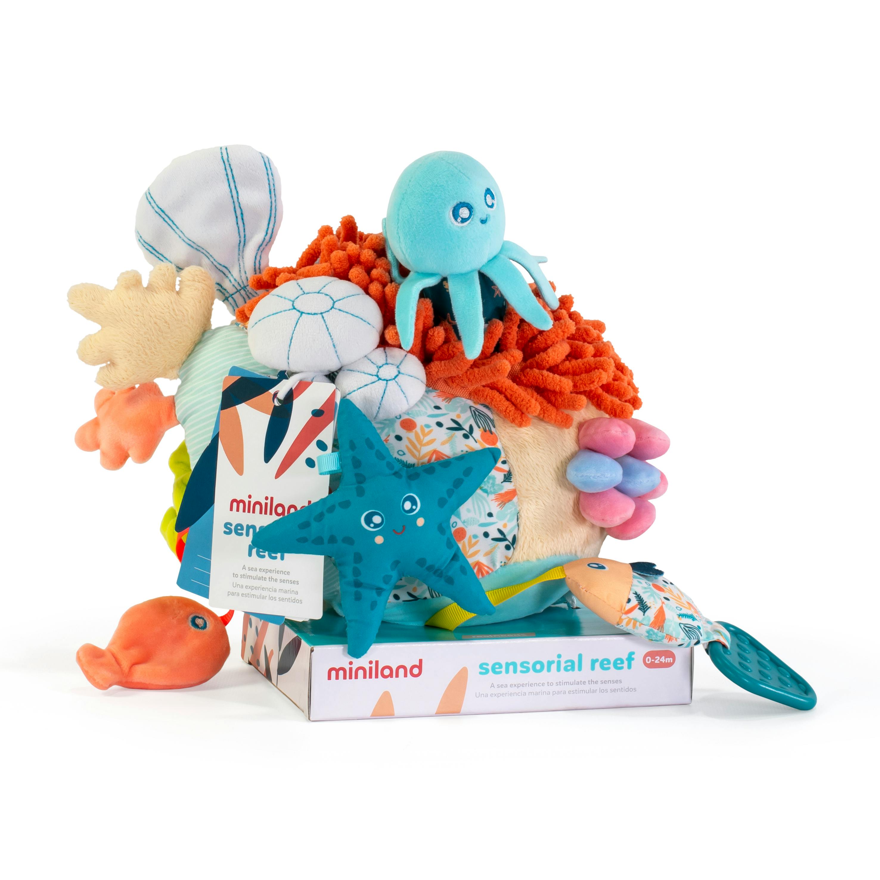 Sensorial Reef Plush Ocean Themed Baby Toy with Teething Elements