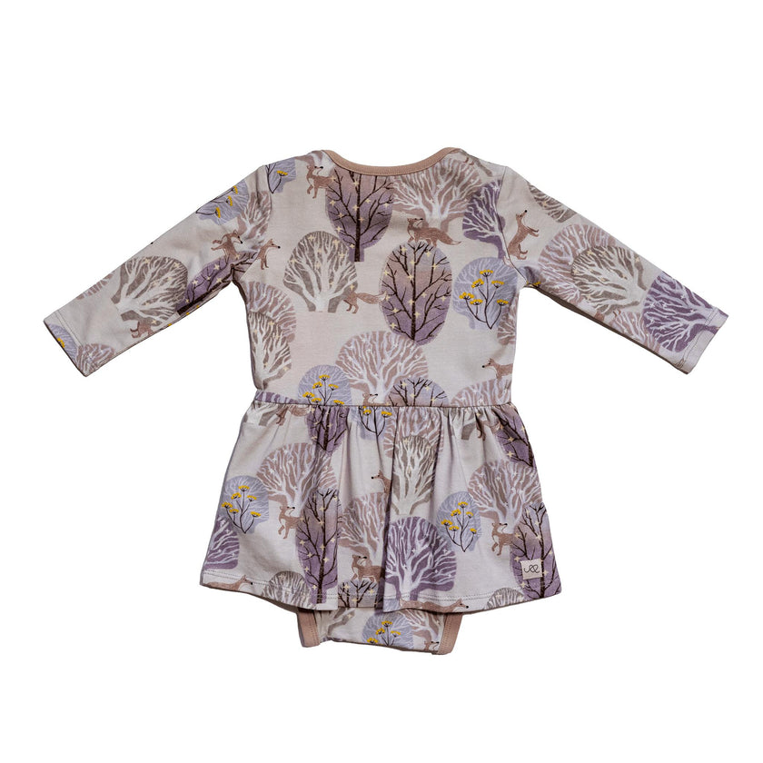 Baby Isabelle Print Long Sleeve Onesie Dress