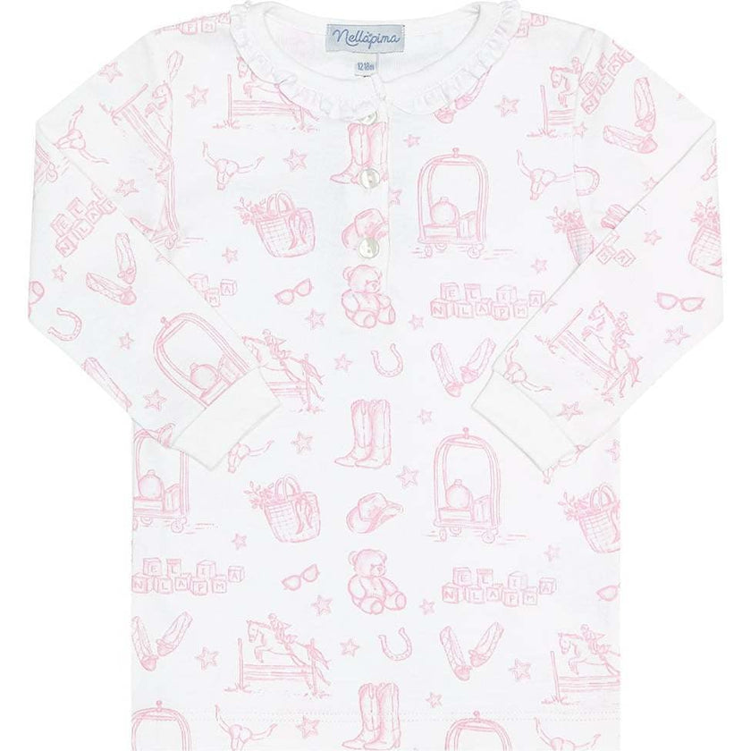 Pink Lone Star Toile Pajamas