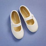Linen Mary Jane | White