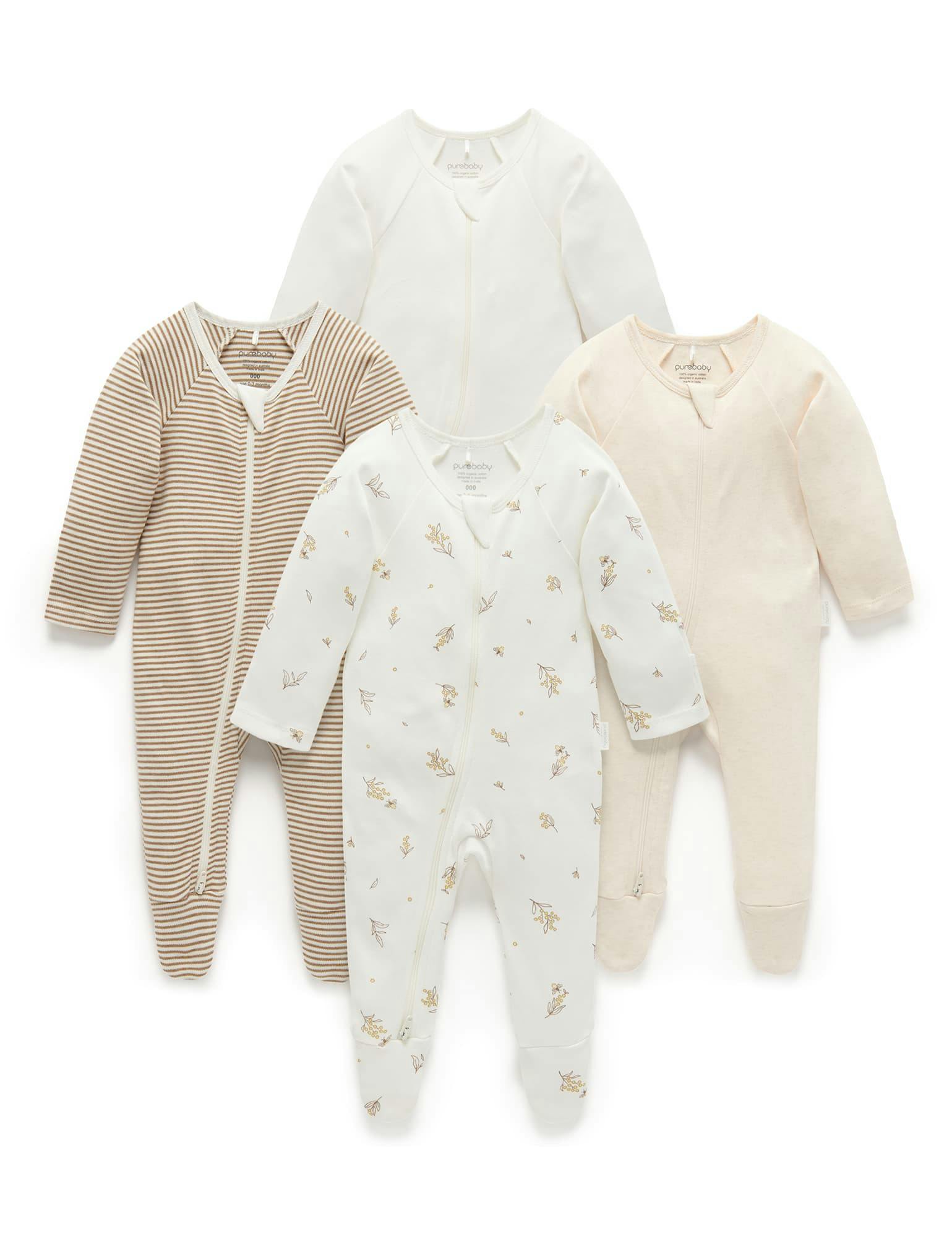 4 Pack Zip Growsuit Vanilla Wattle Bee Pack
