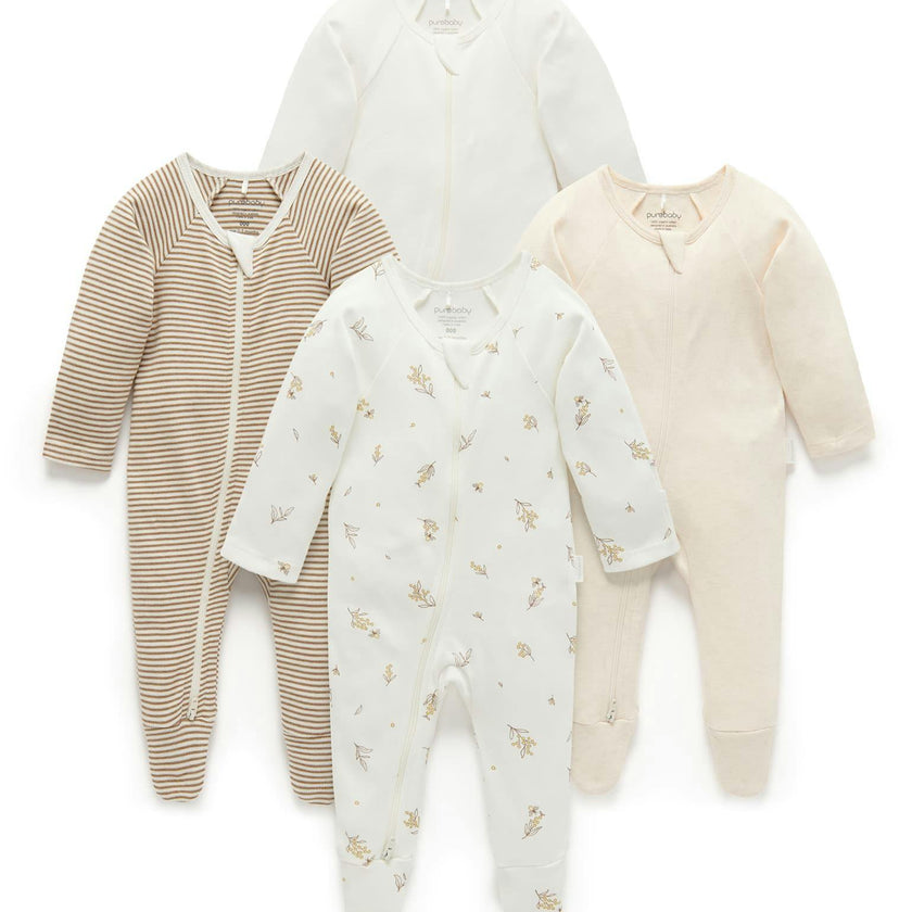 4 Pack Zip Growsuit Vanilla Wattle Bee Pack