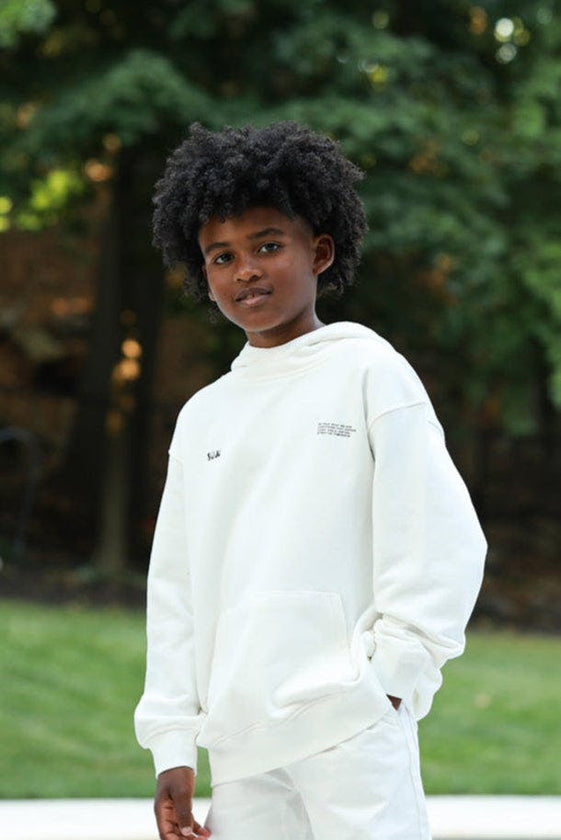 Relaxed Cotton Hoodie With Print