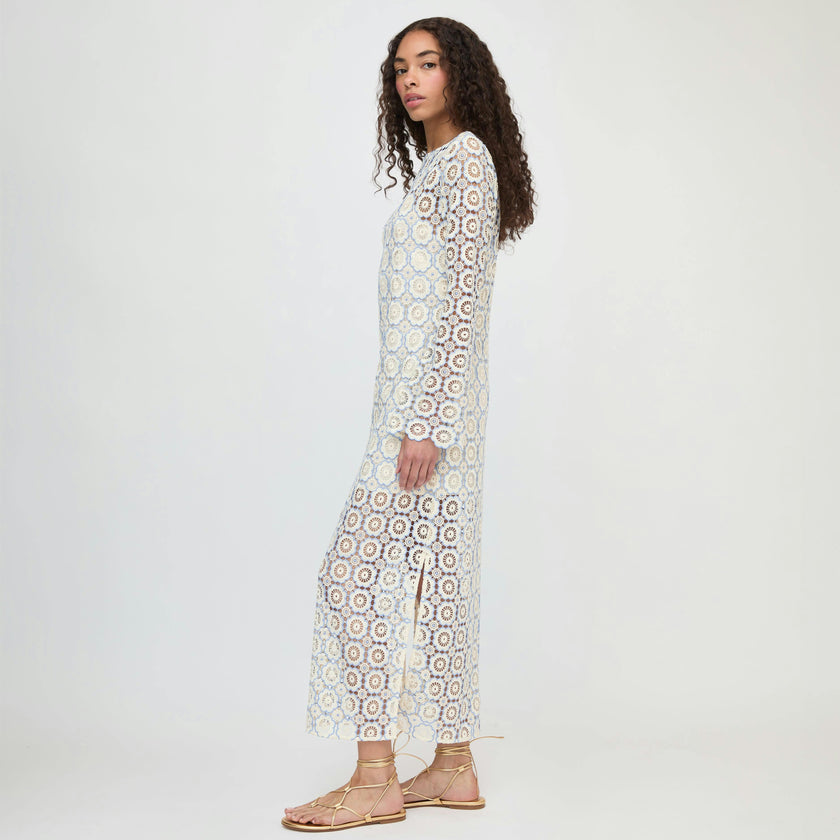 The Eliza Dress - Blue Dahlia Lace